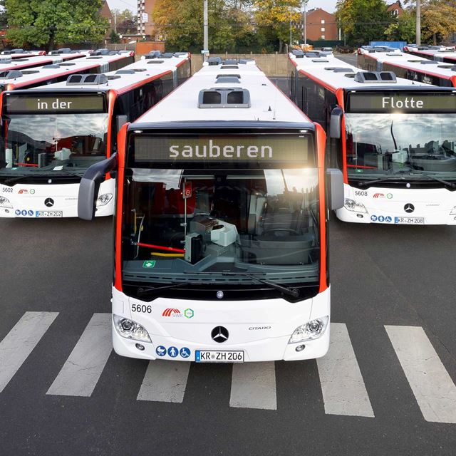 Stadtwerke Krefeld neue Hybridbusse