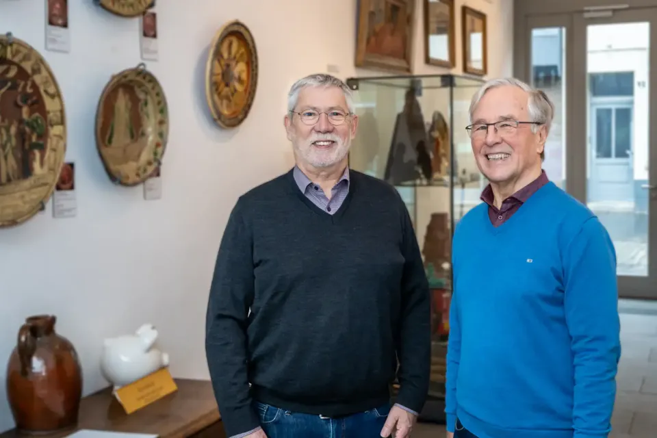 die Vorsitzenden in den Räumen des HeimatVereins Hüls