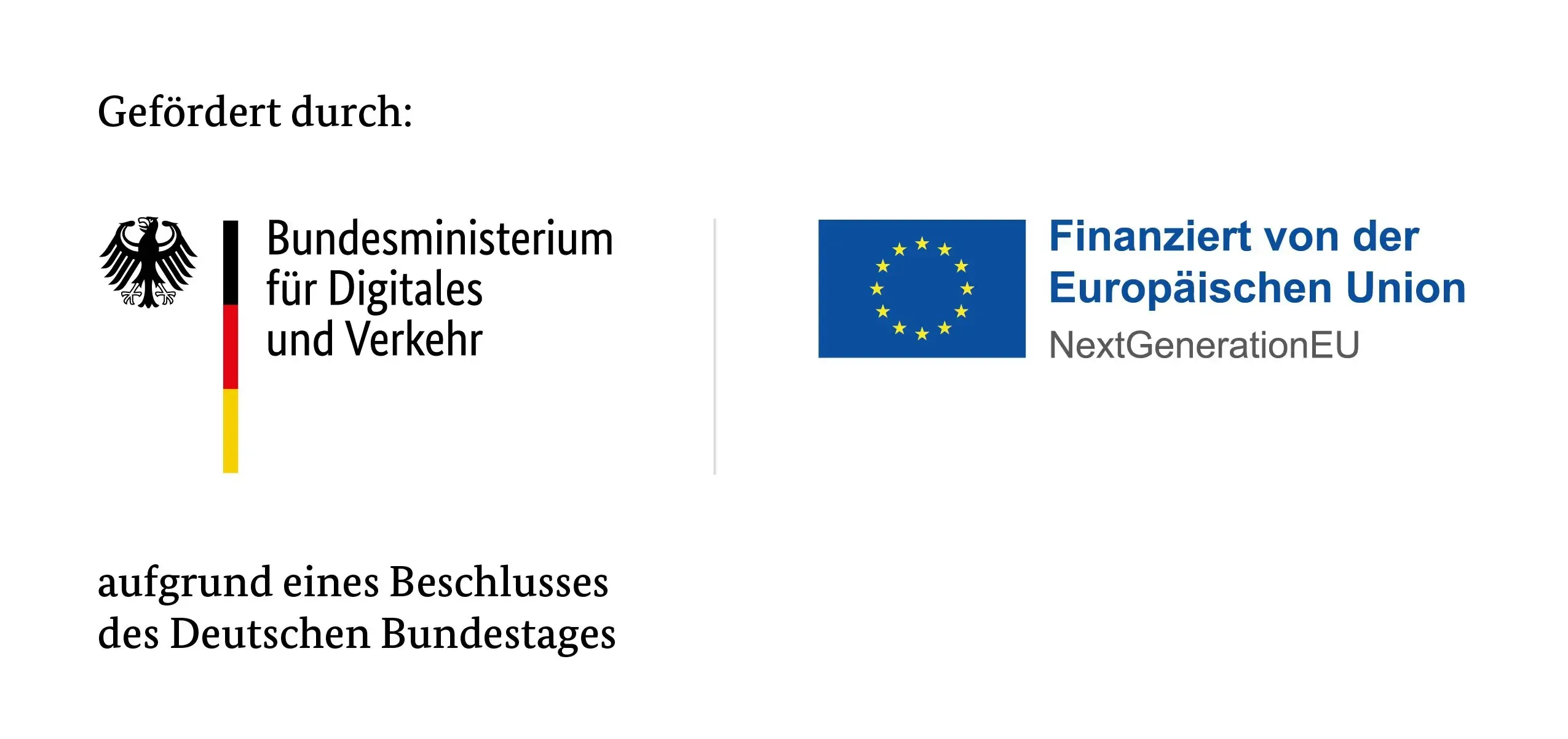 Logokombi BMDV Finanziert durch EU