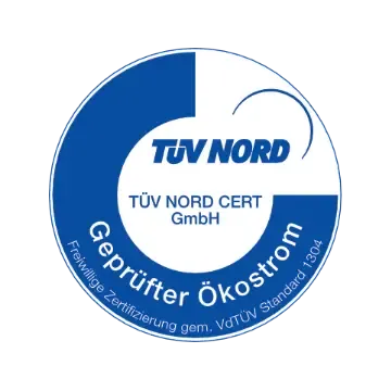 Siegel geprüfter Ökostrom