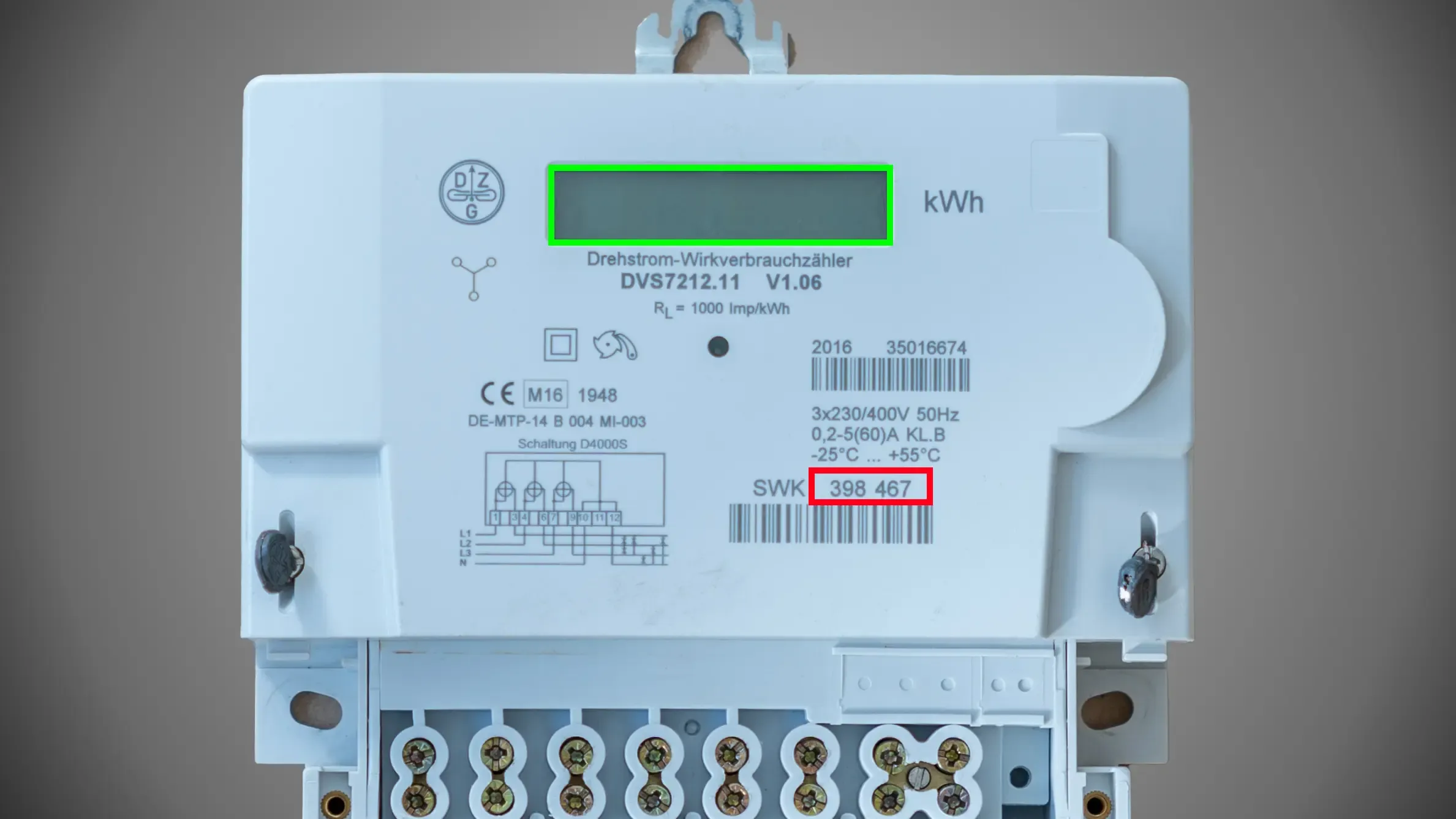 NGN Drehstrom Wirkverbrauchzähler