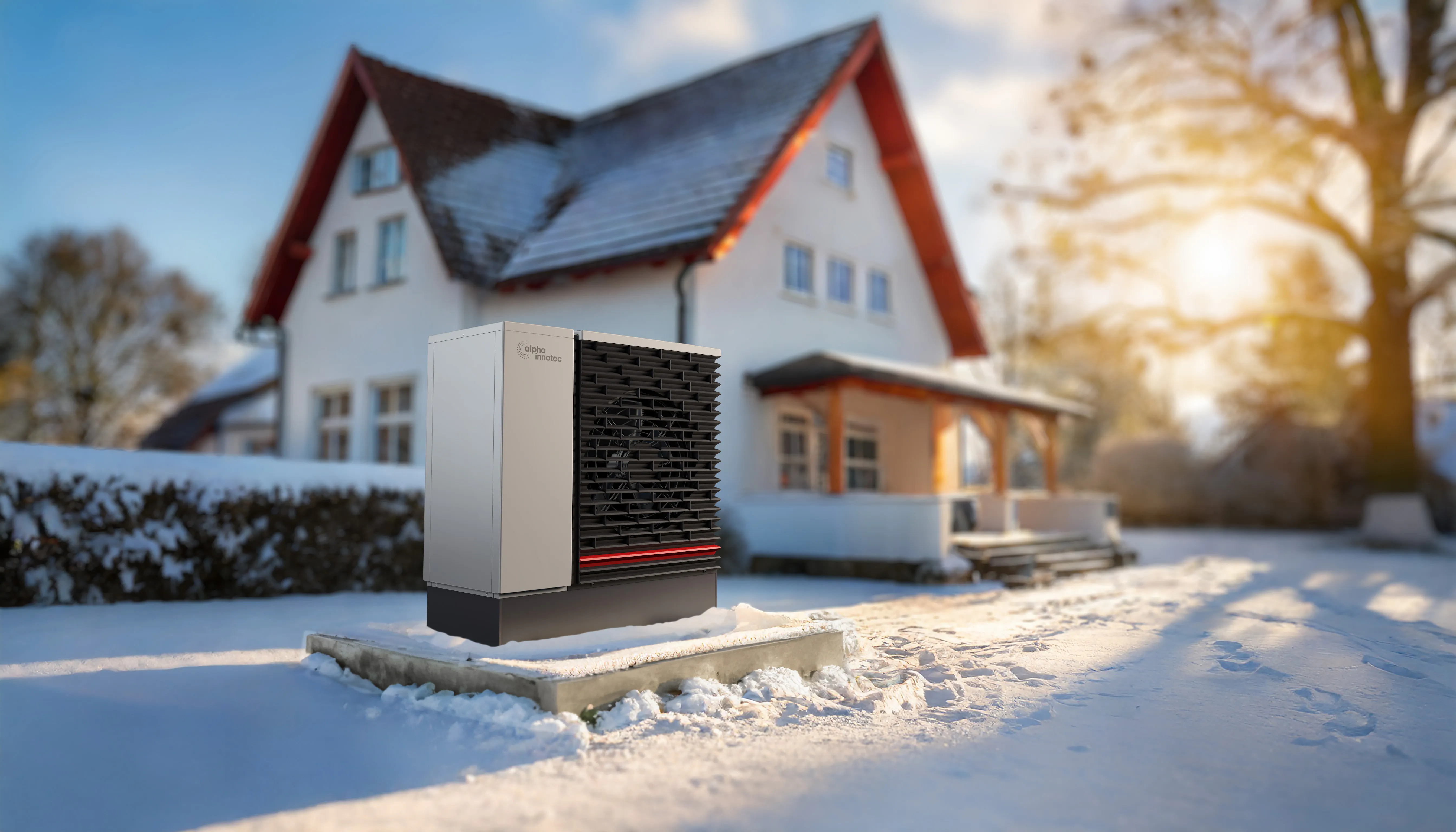 SWK Wärmepumpe von alpha innotec vor Altbau