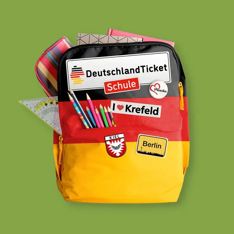 DeutschlandTicket Schule als Koffer