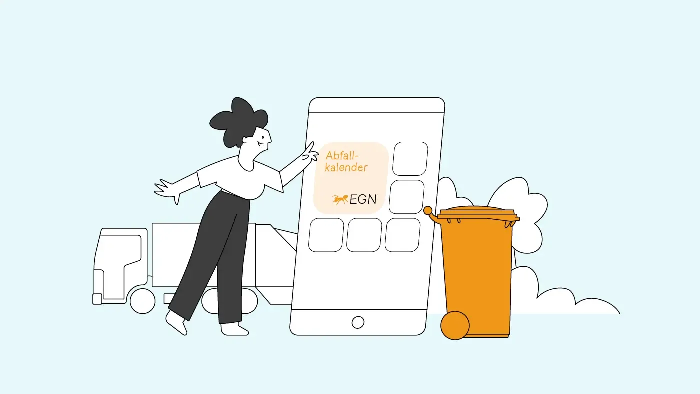 Illustration EGN Abfallkalender App