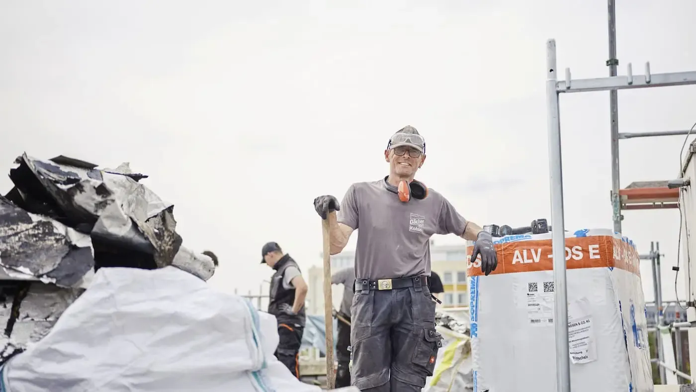 Handwerker auf einer Baustelle