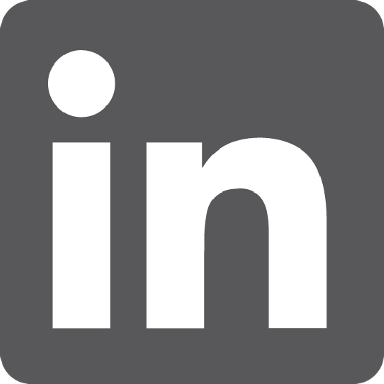 Dunkelgraues Icon LinkedIn Logo