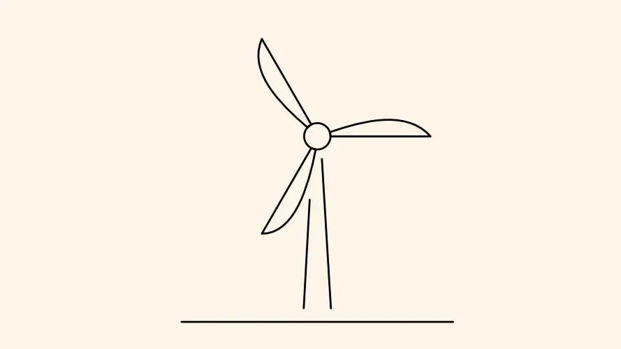 Grafik Windrad aus der Energiebranche