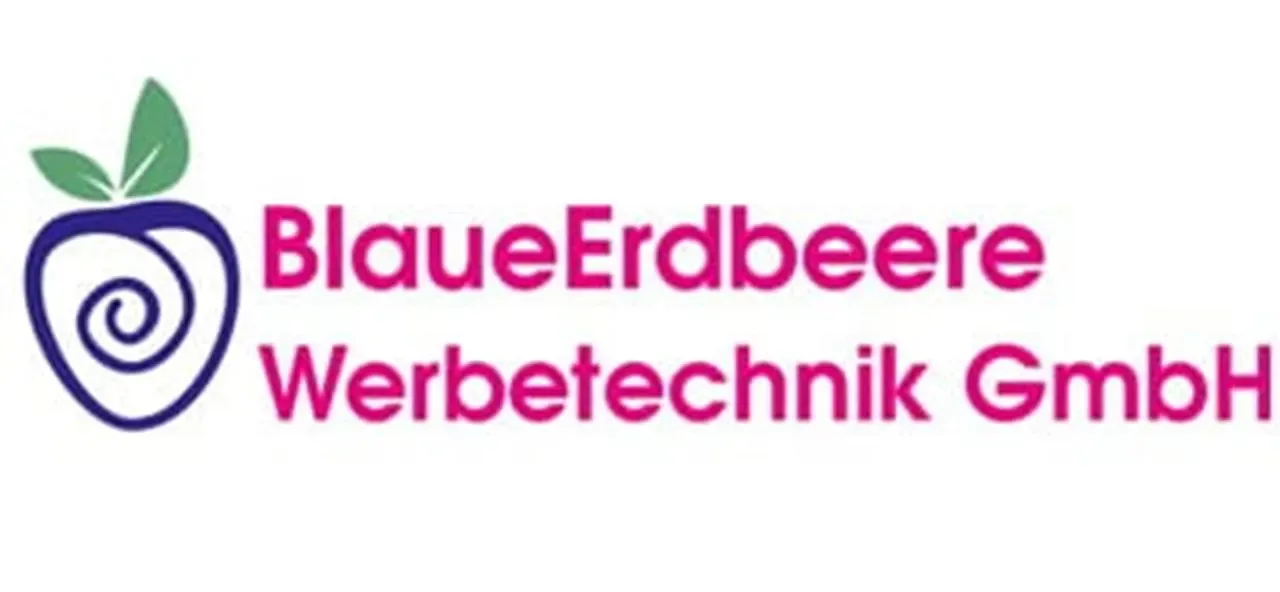 Logo Blaue Erdbeere Werbetechnik