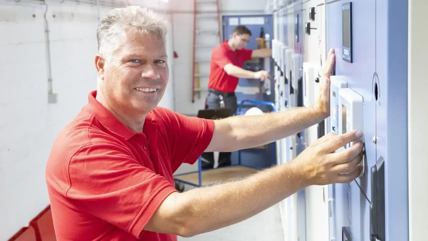 NGN Kollege am Schaltschrank