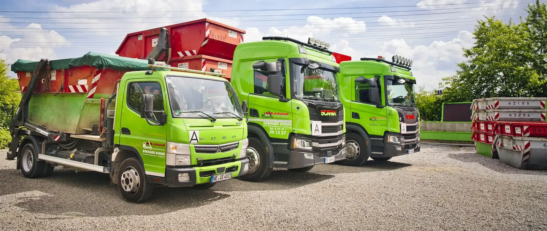 Fuhrpark Schug Containerdienst aus Kaarst