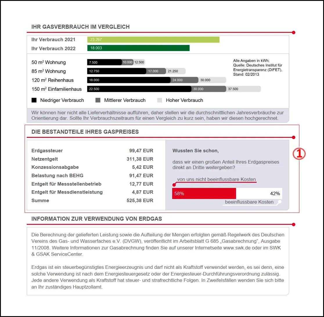 SWK Rechnung Seite 6 Gasvergleich