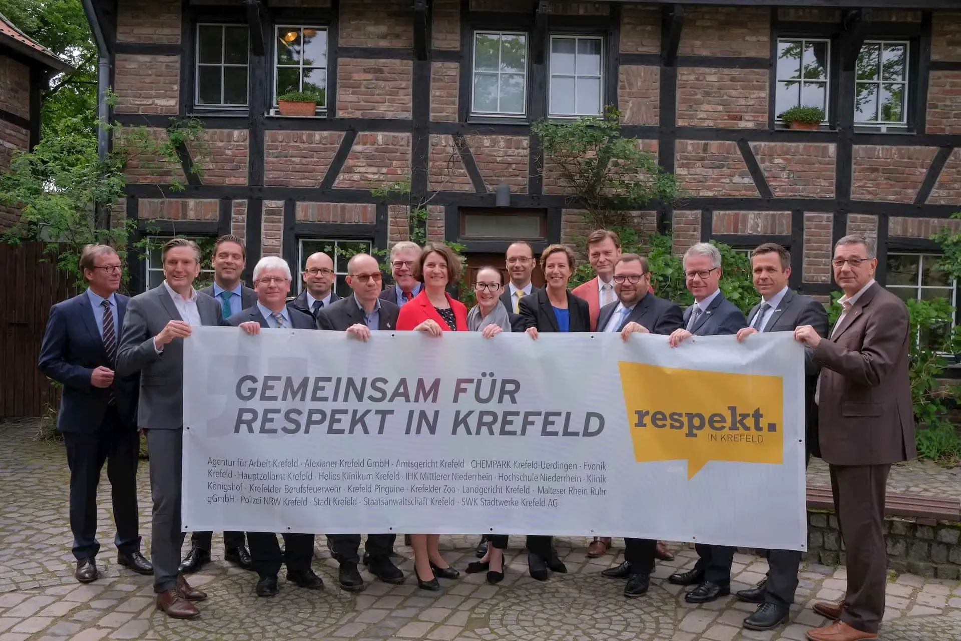 Banner für das Projekt Gemeinsam für Respekt in Krefeld