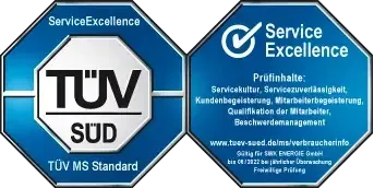 Siegel TÜV Service Excellence